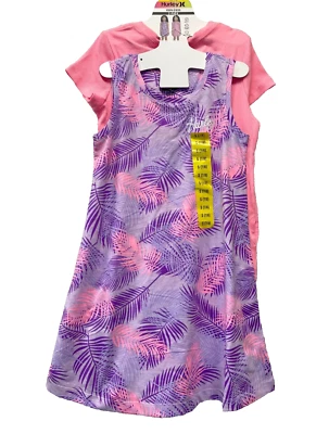 Paquete de 2 vestidos juveniles Hurley para niñas de fácil ajuste suave tejido vestido | talla L (14/16) Foto 1 de 4