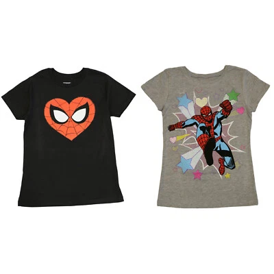 Marvel ☆ Girls' Spiderman Has Heart T-Shirt  ☆ Sizes XS-XL - Image 1 of 3