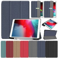For iPad 10.2" 7th Gen/Air 10.5" 2019 Smart Stand Case Cover With Pencil Holder