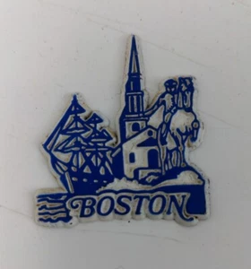 Imán de refrigerador vintage Boston Massachusetts Old North Church NUEVO NOS - Imagen 1 de 4