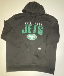 Felpa con cappuccio pullover classico nero New York Jets Starter XXL - Foto 1 di 6