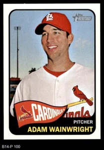 2014 Topps Heritage #100 Adam Wainwright Portrait Cardinals VARIATION 8 - NM/MT - Picture 1 of 2