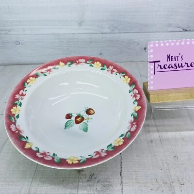 Pfaltzgraff Atmoshere GRANDMA'S KITCHEN Pink Floral Band Round 10" Serving Bowl - Image 1 of 4