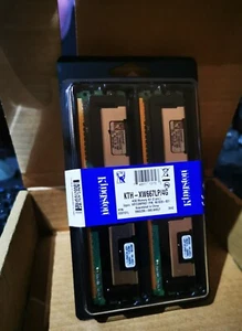 Memory RAM Kingston Fbdimm 4Gb PC2-5300F (Kit 2x2Gb) KTH-XW667LP/4G - Picture 1 of 4