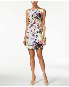 TAHARI ASL Floral Print Sleeveless Sheath Dress SIZE 10 $128 - Picture 1 of 9