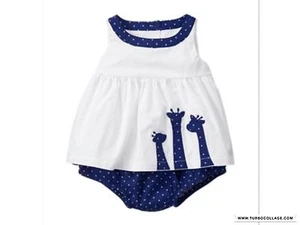 NEW GYMBOREE TINY PARADISE GIRAFFES OUTFIT NWT SIZE 12-18 MONTHS - Picture 1 of 2