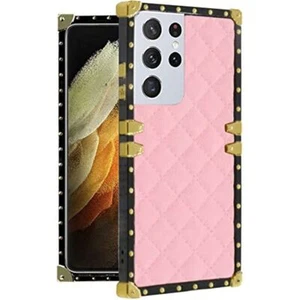 Luxury Grid Leather Phone Case For Samsung OPPO LG Xiaomi Huawei iPhone Google - Picture 1 of 12
