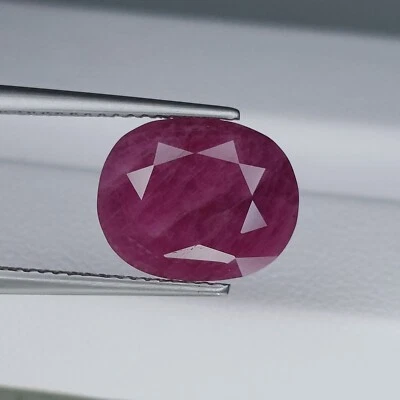 6.37cts GENUINE OVAL SHAPE NATURAL BURMA RUBY LOOSE GEMSTONE - Image 1 of 4