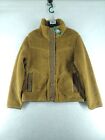 LL Bean Women's Sherpa Fleece Jacket - Antique Gold Nwt Size Medium PETITE 