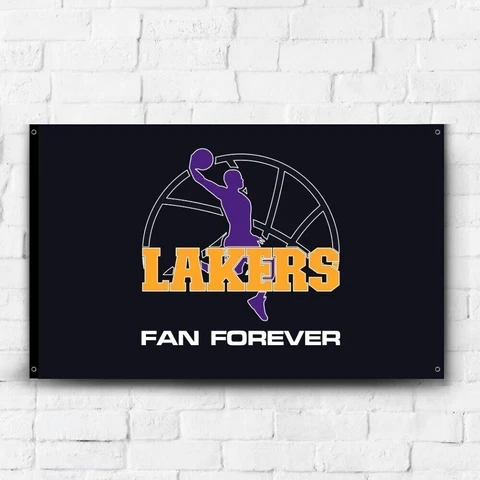 Los Angeles Lakers 3x5 ft Flag NBA Basketball Champions Gift Banner Wall Decor Cover