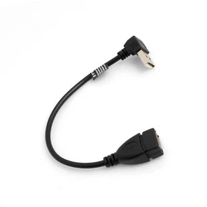 Usb Cable 2.0 Type A Plug 90° Angled Angle on Usb 2.0 Type A Socket 20cm - Picture 1 of 4