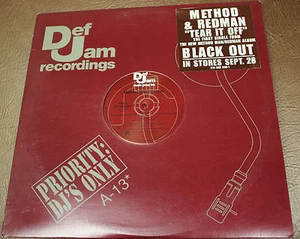 METHOD MAN REDMAN "TEAR IT OFF" vinyl 12" PROMO single EX/VG RAP HIP HOP - Imagen 1 de 2
