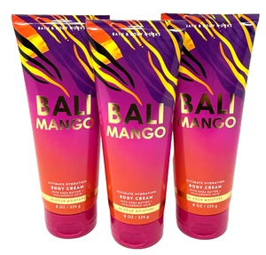 NEW 3 BATH & BODY WORKS BALI MANGO ULTIMATE HYDRATION SHEA HAND BODY CREAM 8 OZ - Picture 1 of 3