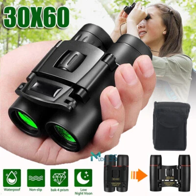 New 30x60 Day/Night Zooming Binoculars HD Long Range Folding Mini Telescope BK-4 - Image 1 of 4