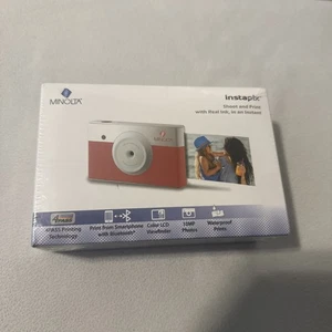 Minolta Instapix AlI in One Instant Print Camera BT Printer Coral Pink - Picture 1 of 3