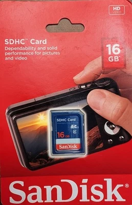 📸 SanDisk 16GB Class 4 SDHC  SDDDB-016G-A46 - Image 1 of 2