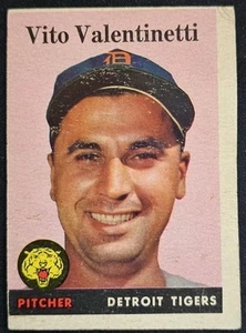 1958 Topps #463 Vito Valentinetti Detroit Tigers - PR - Picture 1 of 2