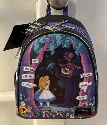 YAY! NEW WITH TAG! Loungefly Disney Alice In Wonderland Lenticular Mini Backpack - Image 1 of 2