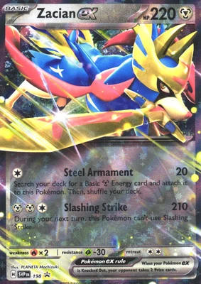 Zacian ex - 198 198 Near Mint SV: Scarlet & Violet Promo Cards Pokemon Shipnow - Image 1 of 2