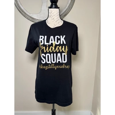 Black Friday Squad Graphic T-Shirt Women’s Medium Bella + Canvas  - Image 1 of 4