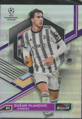 2022-23 Topps Finest UEFA Club Competitions Refractor Dusan Vlahovic Dušan #72 - Image 1 of 2