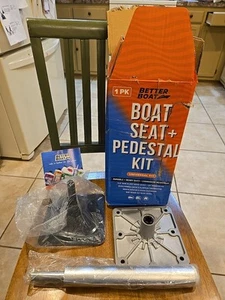 Boat Pedestal Seat Package 3 Piece Kit Boat Seat and Pedestal Combo with Boat - Bild 1 von 16