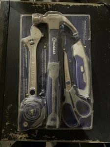 KOBALT Household Tool Set Hammer, Wrench, Measuring Tape, Boxcutter and Scissors - Picture 1 of 2