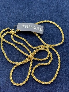 trifari necklace 15 Inches Rope Gold Tone NWT - Picture 1 of 3