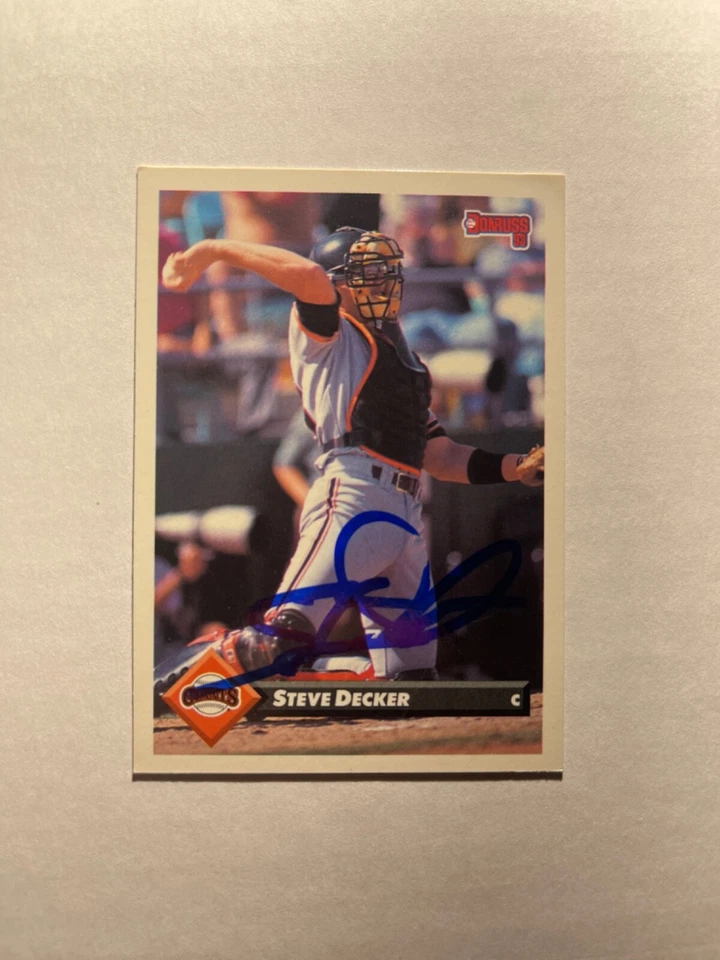 San Francisco Giants STEVE DECKER Signed Card - Image 1 of 1