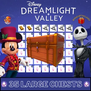 Disney Dreamlight Valley 💎 35 Large Chests 💎 Storage Crafting Materials - Picture 1 of 7