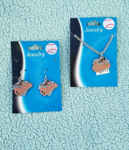 MLB Baltimore Orioles Necklace/Earring Set BASEBALL bird  jewelry AMINCO Cover