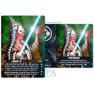 Shaak Ti Patience force ETA-2 Jedi Republic X-wing FFG Star Wars PLR Art Card