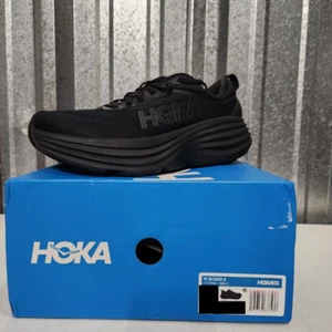 Hoka One One Women's Bondi 8 BBLC Black Running Shoes - Sz 5 - NEW - Picture 1 of 5