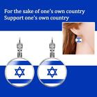 Silver Star of David Jewish Israeli Flag of Israel Stud New Earrings 2023 New D0