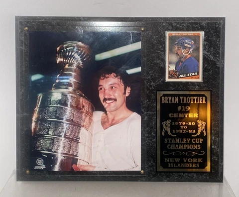 New York Islanders Plaque Stanley Cup Champions Hockey NHL Bryan Trttier Cover