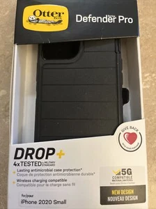 OtterBox Defender Pro, for iPhone 12 Mini, w/ holster & Kickstand , Black, NEW - Zdjęcie 1 z 2