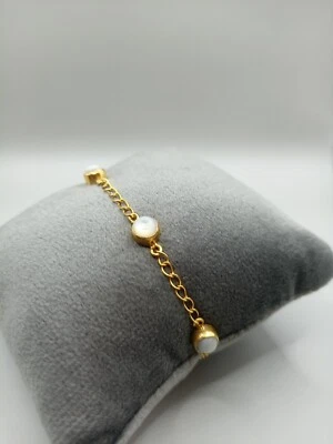 Natural Pearl Bracelet, 14k Gold Bracelet Pearl Bracelet Best Anniversary Gift - Image 1 of 4