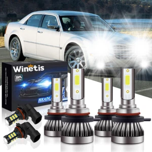 For Chrysler 300 2005 2006 2007 2008 2009 2010 6X White LED Headlight Fog Bulbs - Picture 1 of 9