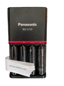 Panasonic Eneloop Smart & Quick 4 Bay AAA and AA Charger+ 4x 2500mAh Batteries - Picture 1 of 3