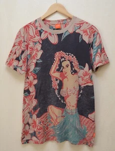 Hugo Boss Tropical Floral Carribean Abstract Print t shirt Size M - Picture 1 of 7