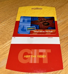 2004 Vintage BLOCKBUSTER Gift Card (NO VALUE) Collectible #14 w/ Original Hanger - Picture 1 of 3