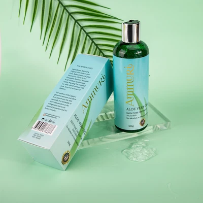 100% PURE Ammuri Bio Aloe Vera Gel 100% rein natürlich Bio beruhigt Feuchtigkeit & Reparatur