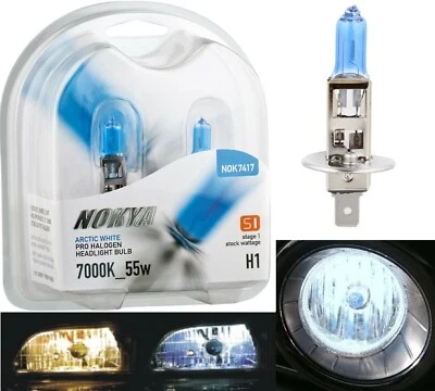 Nokya 7000K Blanco H1 Nok7417 55W Dos Bombillas Cabeza Luz Alta Repuesto OE Foto 1 de 4