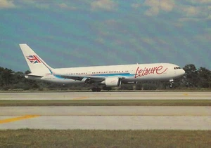 Postcard Leisure International Airways Boeing 767 - 300 ER Aviation My Ref AB54 - Picture 1 of 2