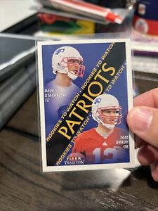 Fleer Tom Brady Rookie Football Sports Trading Cards & Accessories 