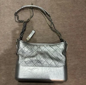 Chanel Gabrielle Medium Hobo Calfskin Bag Silver - Picture 1 of 8