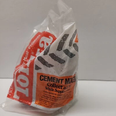 1992 Tonka McDonalds Happy Meal Toy Tonka Orange Cement Mixer Unopened Package - Изображение 1 из 2