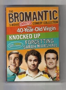 3-DVD BROMANTIC Set: 40-Year-Old Virgin, Knocked Up, Forgetting Sarah Marshall - Imagen 1 de 4