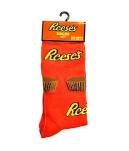 Calcetines para Hombres Reese's Logo Crew Talla Grande Se Ajusta a Zapato Talla 6-12 Novedad Gráfico NUEVO - Imagen 1 de 7