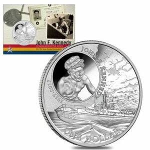 Moneda de plata 2017 1 oz John F. Kennedy JFK Islas Salomón de 1 dólar (en ensayo) - Imagen 1 de 4